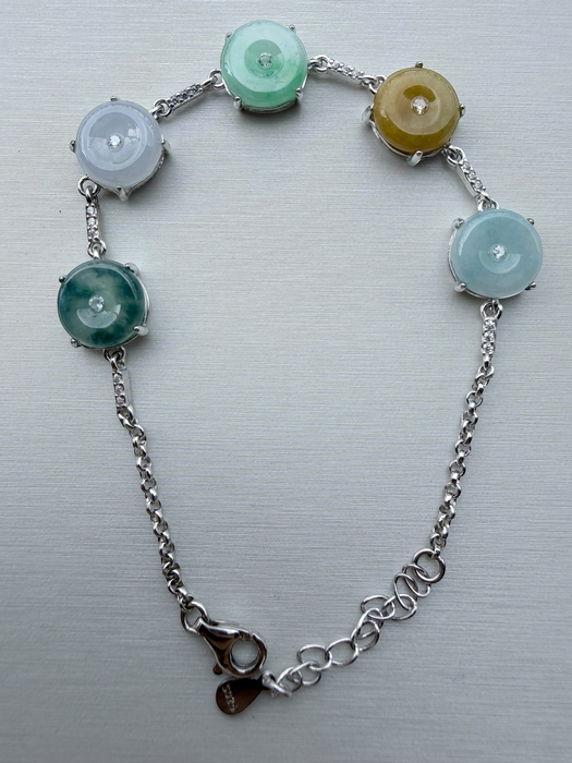 Meadow Harmony Donut Jadeite Bracelet