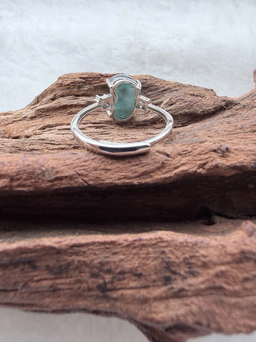 Crescent Moon Jadeite Ring