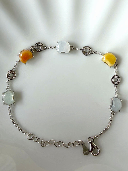 Crescent Dreams Moon Jadeite Bracelet