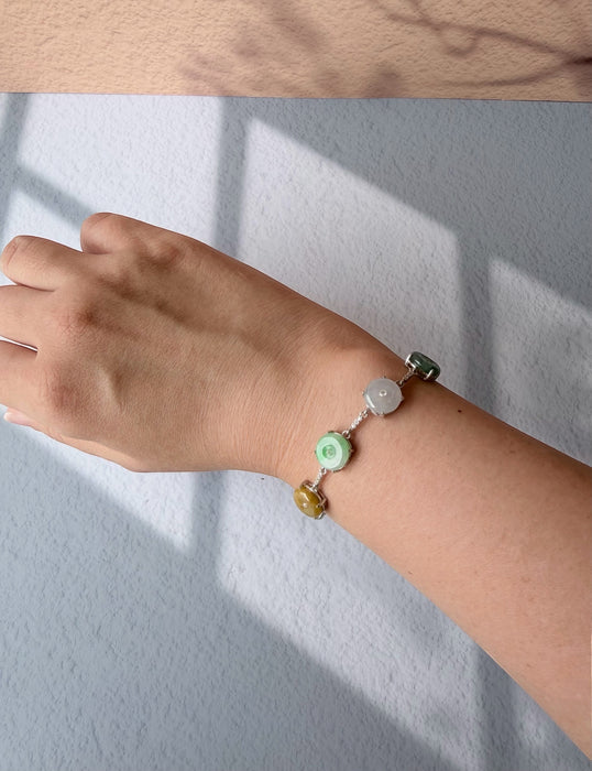 Meadow Harmony Donut Jadeite Bracelet