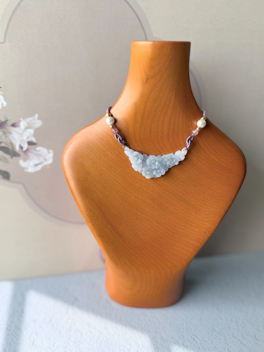 Lavender Blossom Jadeite Necklace