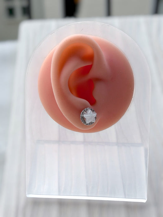 Celestial Moon Star Jadeite Stud Earrings
